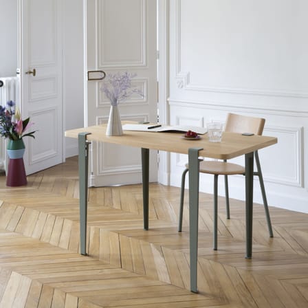 Pied  métal gris avec fixation étau / H 75 cm - Pour créer table & bureau - TIPTOE