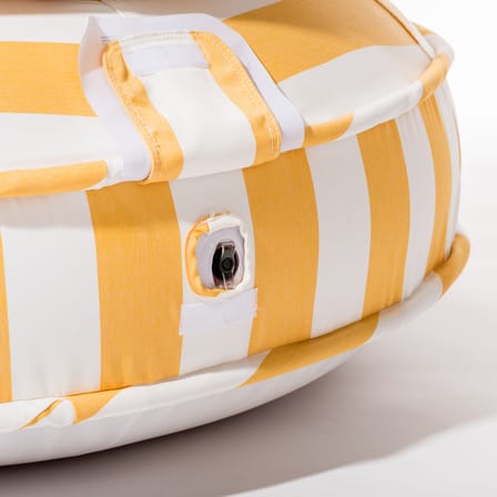 Pouf d'extérieur flottant Canvas tissu jaune - BUSINESS & PLEASURE