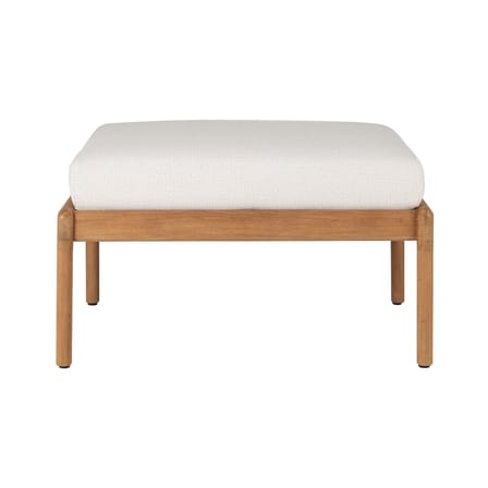 Pouf d'extérieur Jack Outdoor tissu bois blanc / Teck - 71 x 54 cm - Ethnicraft