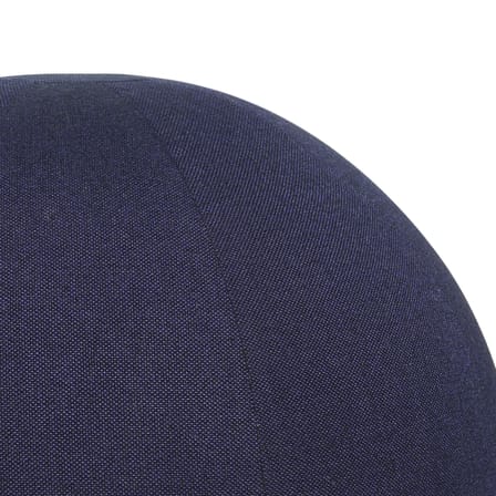 Pouf Palais Royal tissu bleu par José Lévy / Ø 65 cm - Exclusivité Made In Design / Seconde vie - Lelièvre Paris