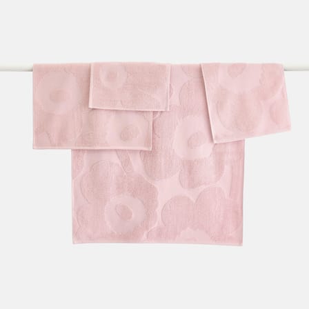 Serviette invité Unikko tissu rose / 32 x 32 cm - Marimekko