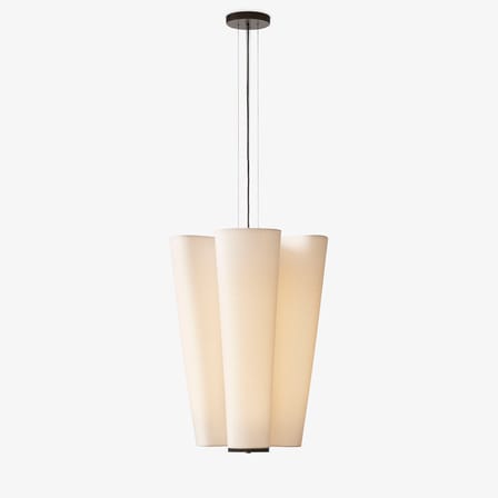 Suspension Bella SC115 tissu blanc / H 75 cm - &tradition