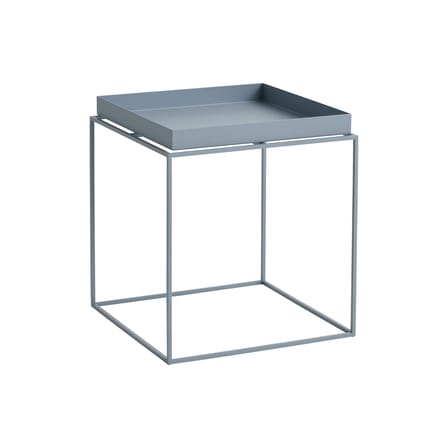 Table d'appoint Tray métal bleu / 40 x 40 x H 44 cm - Hay