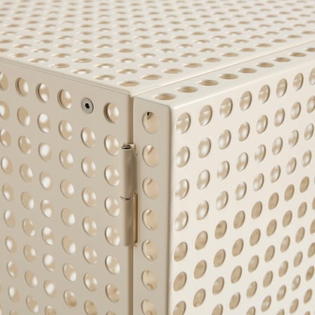 Armoire Perforated Cabinet Large métal blanc / L 89 x H 146,5 cm - Hay