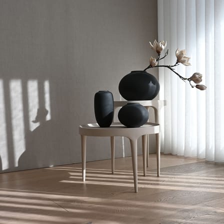 Vase Sunao Slim Petit céramique noir / Ø 12 x H 22 cm - 101 COPENHAGEN
