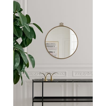 Randaccio Wall mirror gold metal Gio Ponti / Ø 70 cm - Brass - Gubi