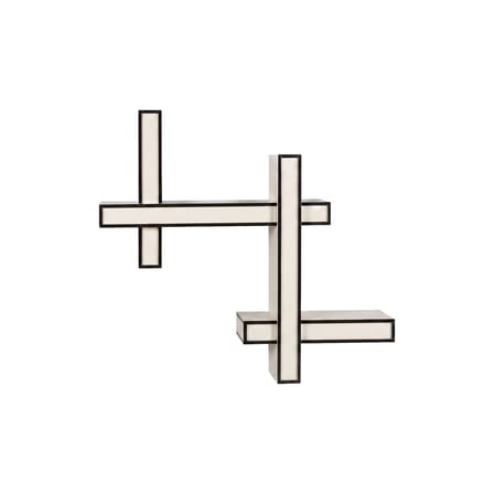 Wandregal Lepid Double holz weiß / B 101 x H 95 cm - Kartell