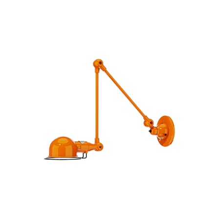 Applique Signal SI331 métal orange / Design 1950 - Orientable + interrupteur intégré - Jieldé