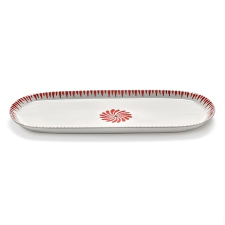 Platte Bazaar keramik rot / Set von 2 - 33 x 14 cm - Serax