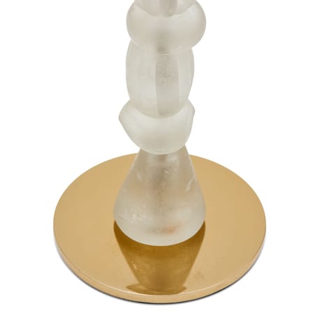 Bougeoir Perles verre blanc / Small - H 34 cm - Pols Potten
