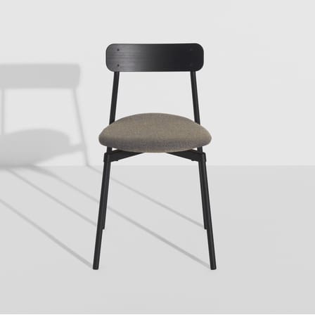Chaise empilable Fromme bois noir / Assise tissu - Petite Friture