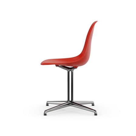 Chaise RE DSL - Eames Plastic Side Chair rouge / (1950) - Pied La Fonda / Recyclé - Vitra