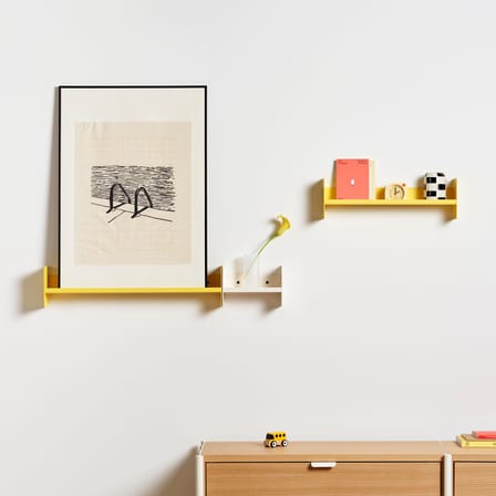 Étagère Pli Slim métal jaune / L 45 x P 10 cm - TIPTOE