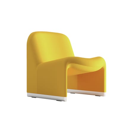 Fauteuil rembourré Alky tissu jaune / Giancarlo Piretti, 1970 - ANONIMA CASTELLI