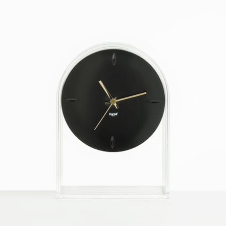 Horloge à poser L'Air du temps plastique noir transparent / H 30 cm -  Eugeni Quitllet, 2017 - Kartell