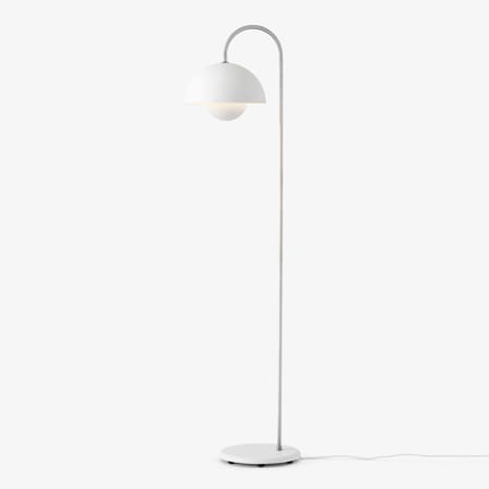 Lampadaire Flowerpot VP12 métal blanc / Verner Panton, 1969 - &tradition