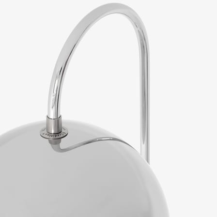 Lampadaire Flowerpot VP12 métal argent / Verner Panton, 1969 - &tradition