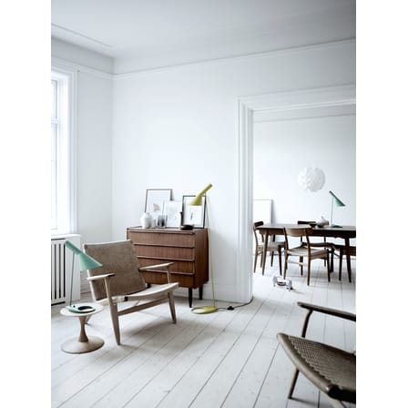 Lampe de table AJ métal blanc / (1960) / H 56 cm - Louis Poulsen