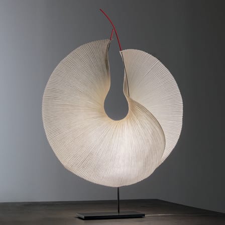 Lampe de table The MaMo Nouchies LED papier beige / Yoruba Rose - Ingo Maurer