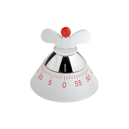Minuteur  métal plastique blanc - Alessi