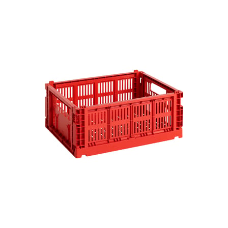 Panier Colour Crate plastique rouge Medium / 26,5 x 34,5 cm - Recyclé - Hay