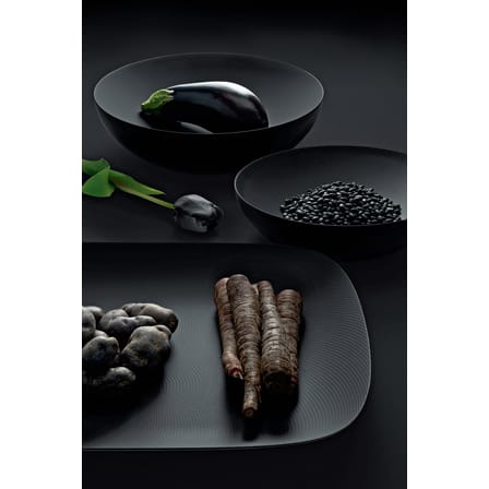 Plateau Moiré métal noir / Acier - 45 x 34 cm - Alessi