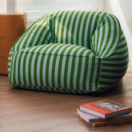 Pouf Ziggy tissu vert / Pouf - NOBODINOZ