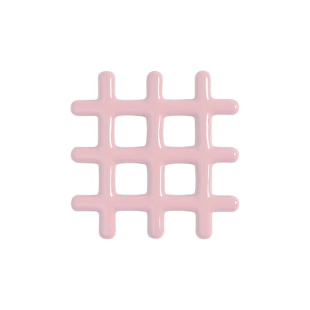 Sottopentola Grid ceramica rosa / 19 x 19 cm - Gres - & klevering