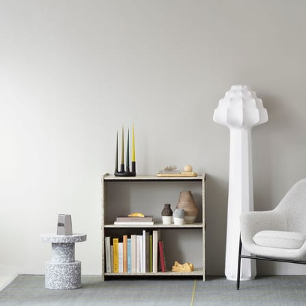 Bit Stool plastic material grey / H 42 cm - Recycled - Normann Copenhagen