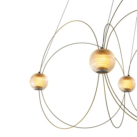 Suspension Munari 8 / LED - 156 x 45 x H 42 cm / Version pré-assemblée - DCW éditions