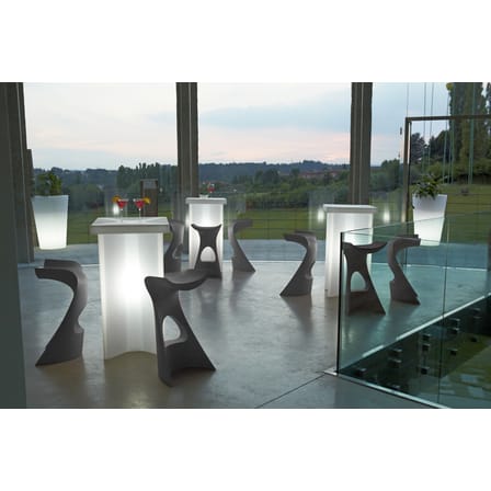 Tabouret de bar Koncord plastique gris / H 70 cm - Slide