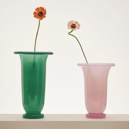 Vase Empire Large verre vert / Ø 16 x H 25 cm - Hay