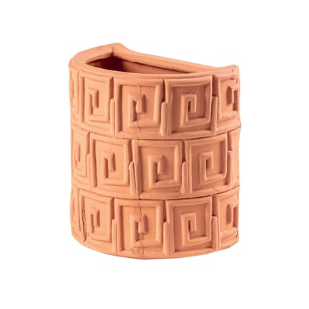 Vase mural Magna Graecia - Greche céramique orange / L 25 x H 25 cm - Terre cuite - Seletti