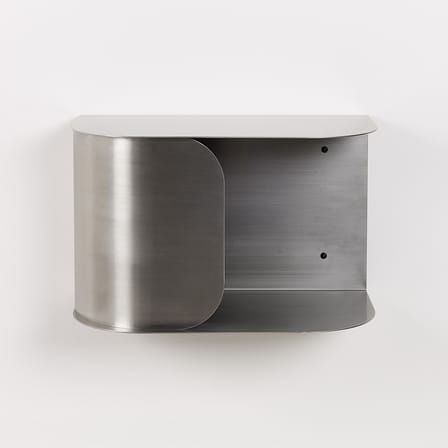 Steel Wall-mounted bedside table metal silver / L 40 cm - NOBODINOZ