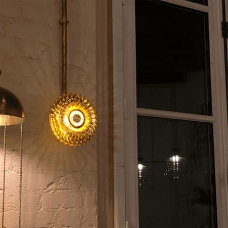 Applique Grace verre or / Small - Ø 20 cm - ELEMENTS LIGHTING