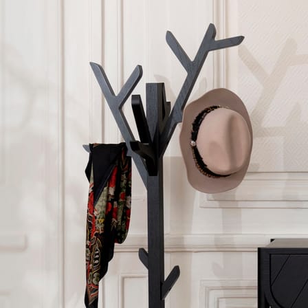 Attaccapanni in piedi Ambroise legno nero / H 158 cm - Rovere - Hartô