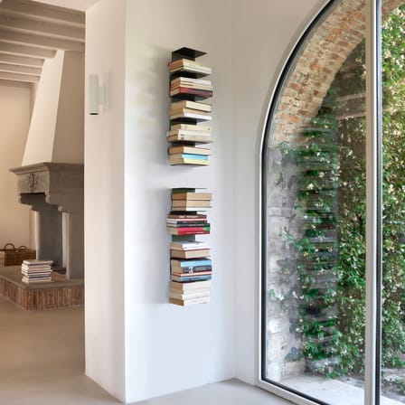 Bibliothèque murale Ptolomeo Wall métal noir / H 70 cm - Opinion Ciatti