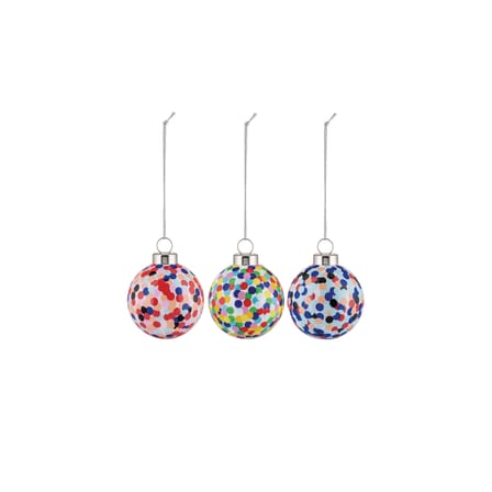Set de 3 boules de Noël Proust verre / Ø 6 cm - By Alessandro Mendini - Alessi