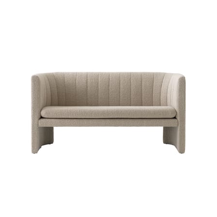 Canapé droit Loafer SC25 tissu blanc beige / L 150 cm - Tissu bouclé - &tradition