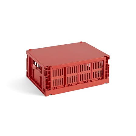 Deckel  metall rot / Für Korb Colour Crate Medium 26,5 x 34,5 cm - Hay