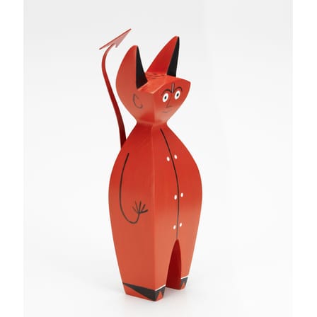 Décoration Wooden Dolls - Little Devil bois rouge / By Alexander Girard, 1952 - Vitra