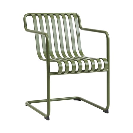 Fauteuil de repas Palissade Cantilever métal vert / Large - Hay
