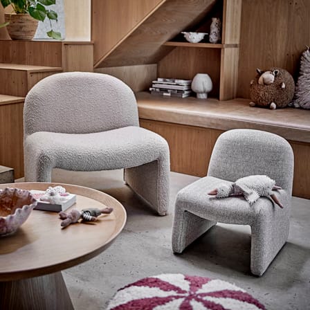 Fauteuil enfant Neel tissu gris - Bloomingville