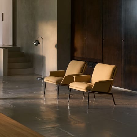 Fauteuil rembourré Muno LN19 tissu beige - &tradition