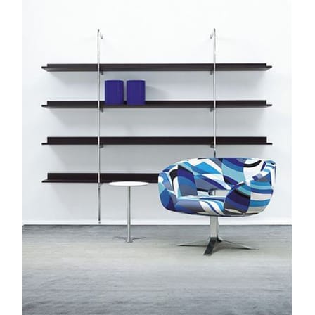 Fauteuil pivotant Rive droite tissu bleu / Patrcik Norguet, 2001 - Velours by Pucci - Cappellini