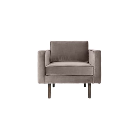 Fauteuil rembourré Wind tissu gris / Velours - BROSTE COPENHAGEN