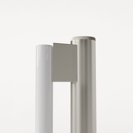 Lampada a stelo Eiffel Single metallo argento / H 113 cm - Frama 