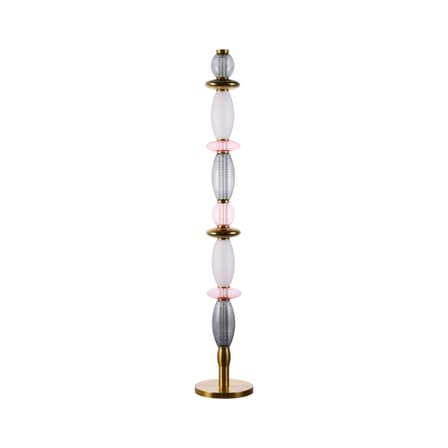 Lampada a stelo Léonor vetro grigio / Ø 15 x H 145 cm - ELEMENTS LIGHTING