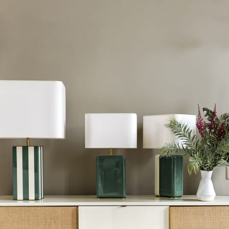 Lampada da tavolo Bourbon tessuto legno verde / H 49 cm - RED Edition