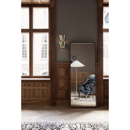 Lampadaire 9602 tissu blanc beige / Réédition 1935 - Gubi